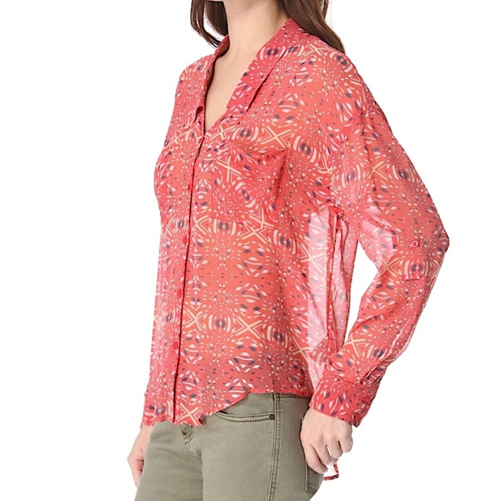 Free People Easy Rider Button Down Top - Picture 5 of 16